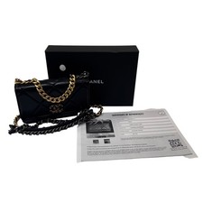 Chanel - Chanel 19 Quilted Lambskin Wallet On Chain Shoulder Bag - Black