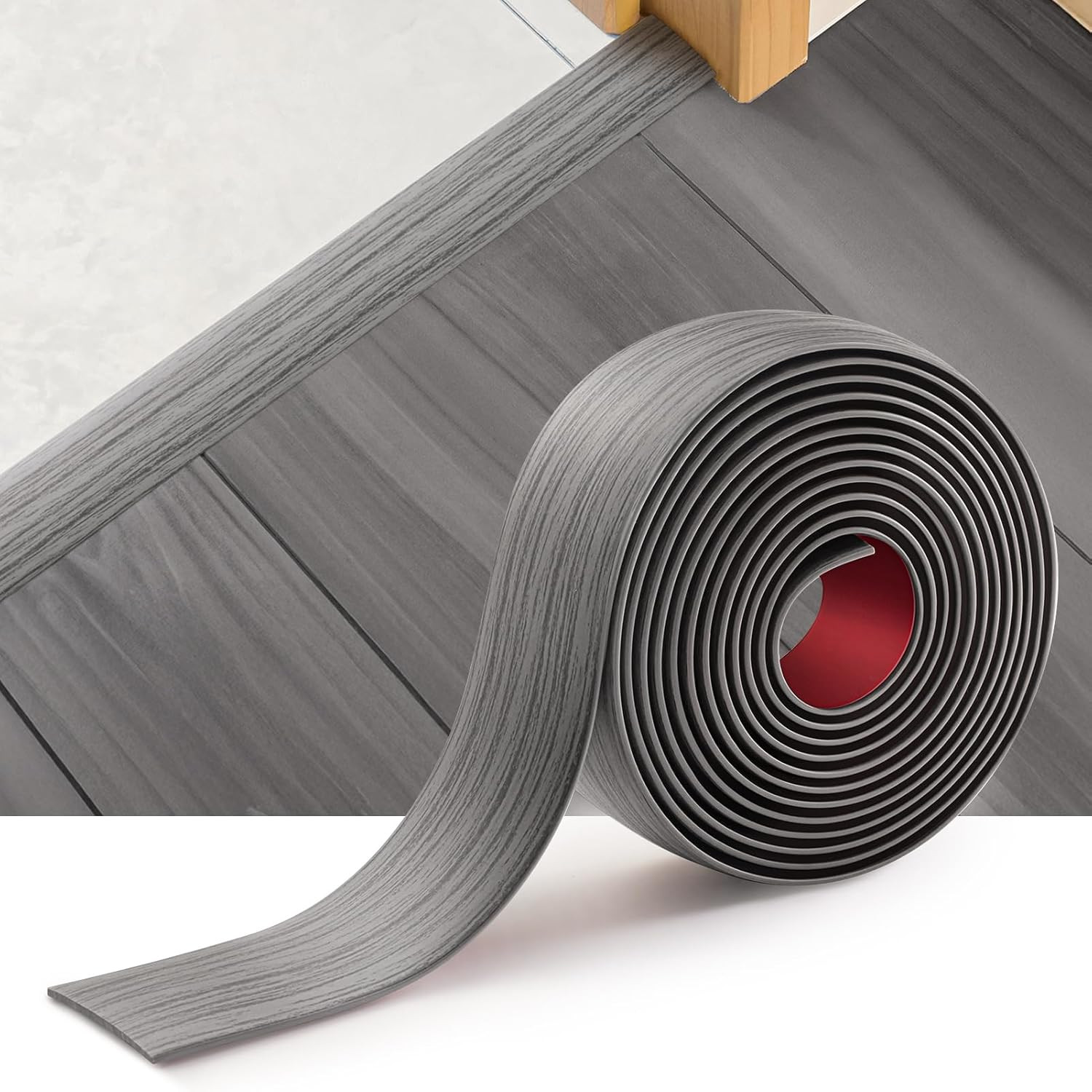 1.2M Self-Adhesive Vinyl Flooring Threshold Transition Strip, Flat Laminate Prof