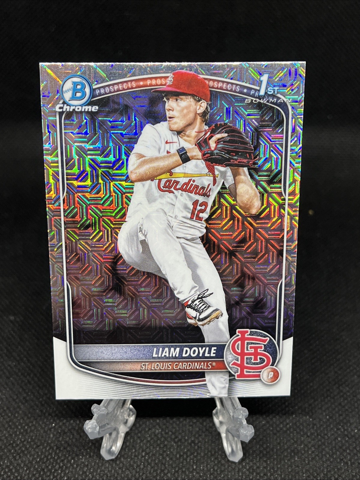 2025 Bowman Draft Chrome Mega Mojo Refractor - #BDC-12 Liam Doyle Cardinals