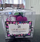 Mary Engelbreit Dritz Tea Cup Collectible Pincushion Checked Floral Fabric Nib