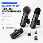Bluetooth Wireless Lavalier Mikrofon Mini Ansteckmikrofon Handy-Live-Stream NEU