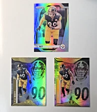 TJ WATT 2024 PRIZM SILVER HOLO🌈INSERTS STEELERS LOT(3)
