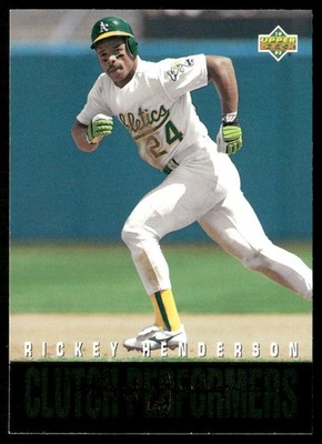 1993 Upper Deck #R12 Rickey Henderson Reggie Jackson's Clutch Performers