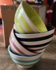 Thirty-One Get The Scoop Ice Cream Bowl Set Ceramic  NEW