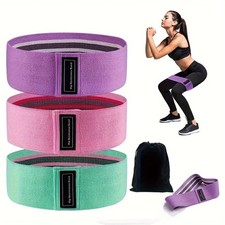 A three-piece set Resistance band yoga hip band yoga resistance squat hip circle