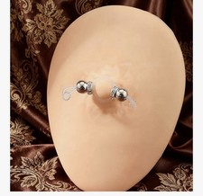 Non-Piercing Nipple Body Jewelry Adjustable Silicone Rings Faux Unisex Stainless