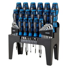 Draper 81294 Screwdriver Hex Allen Keys & Bits Set Stand Plain Cross Pozi 44pc