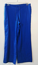 SB Scrubs Electric Blue Women's Medium Scrub Pants Drawstring Elastic Waistband