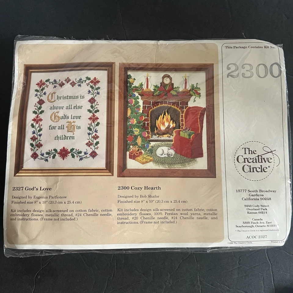Creative Circle Christmas Crewel Embroidery Kit Needlepoint  - Image 2 of 4