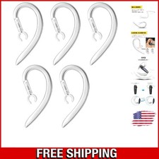 Soft Silicone Anti-Slip Ear Hook Clips for Secure Bluetooth Headset Fit - 5 Pack