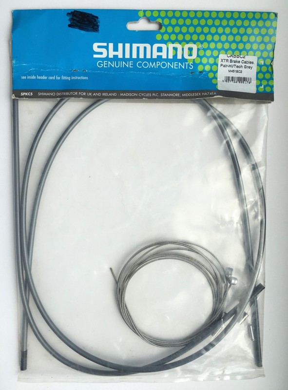 Shimano XTR M950 Brake Cable Set - Grey Housing With Double XTR Logos -Retro NOS