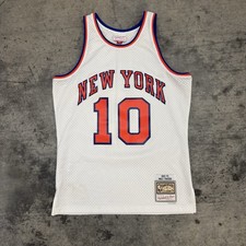 New York Knicks Walt Frazier Mitchell & Ness White 1969/70 NBA Swingman Jersey M