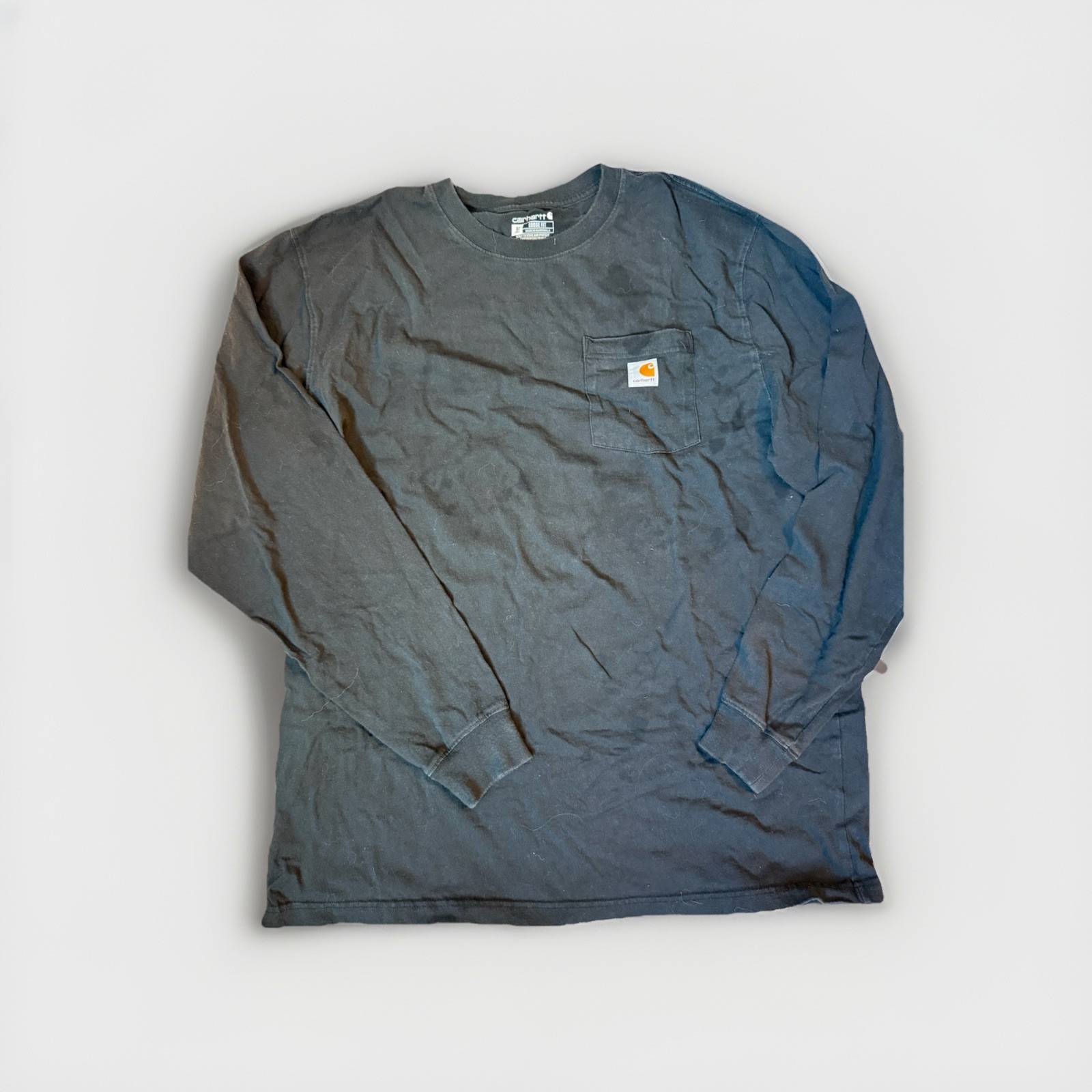 Carhartt K126 Long Sleeve Working Men's T-Shirt - Black, Size XL