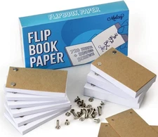 Blank Flip Book Paper With Holes - 720 Sheets (1480 Pages) Flipbook White 