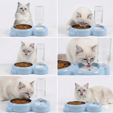 Dog Bowls, Cat Food and Water Bowl Set with Water Dispenser and Stainless