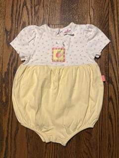 Mameluco bordado floral a cuadros vintage de una pieza para niñas Carter's 18 24 meses