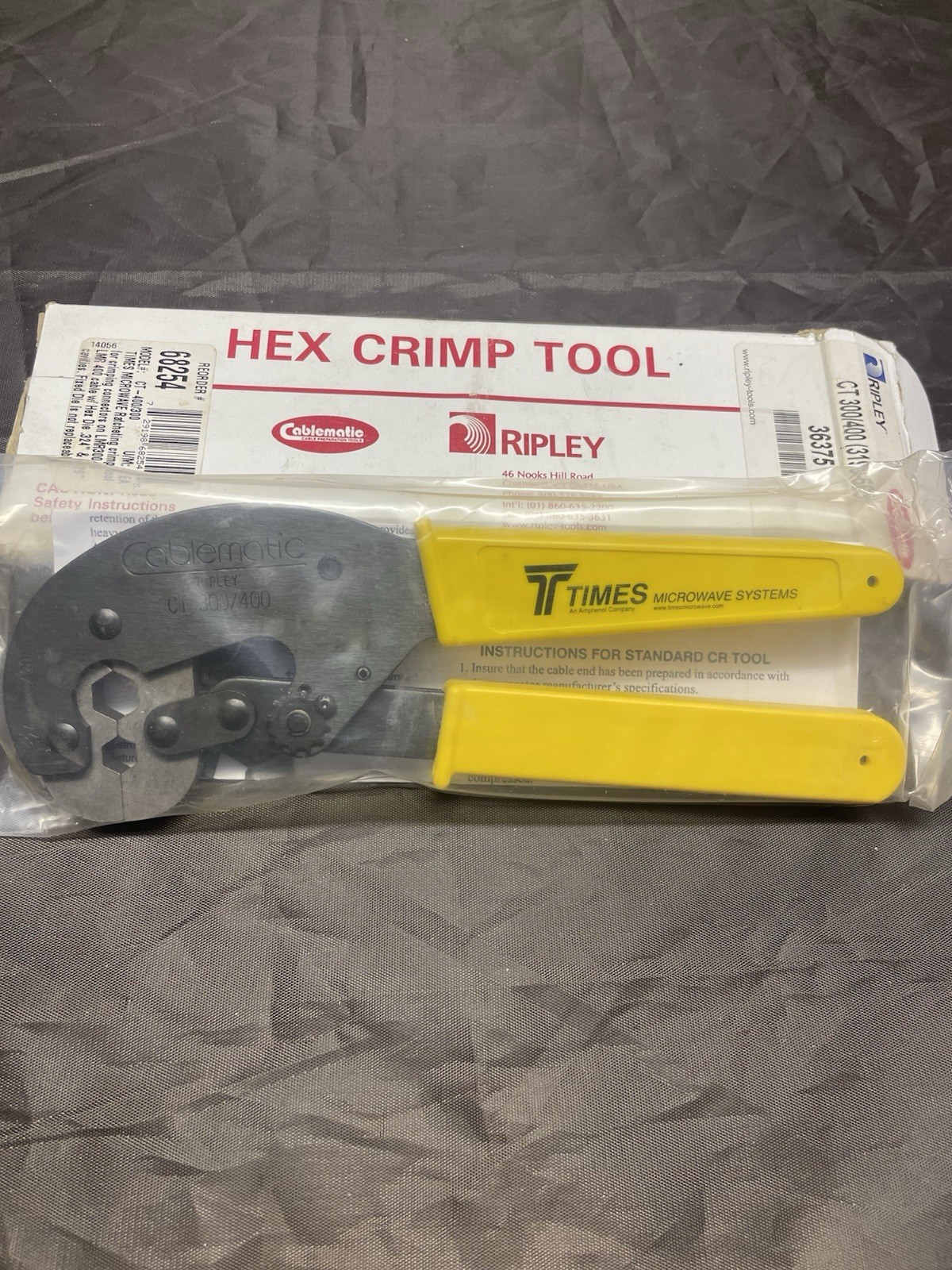 Cablemate Ripley By Times Microwave CT 300/400 Hex Crimping Tool
