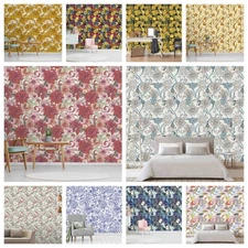 3D Floral Leaves Pattern Self-adhesive Wallpaper Removable Wallpaper Wall Mural