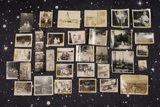 Vintage 1940's-60's Black White Photo Lot of 32 - People, Vacation, Military