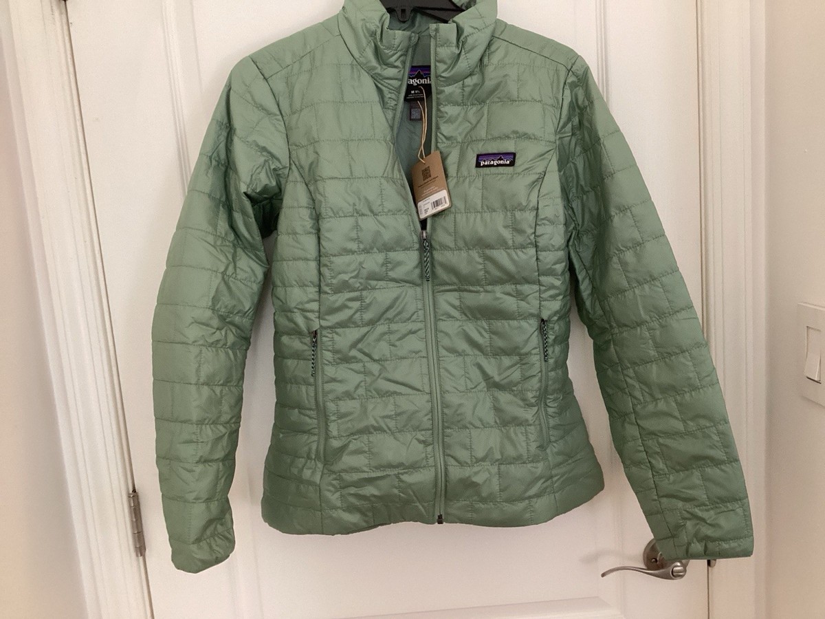 NEW WOMENS PATAGONIA NANO PUFF JACKET SIZE M COLOR ELWOOD GREEN | eBay