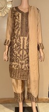 Chiffon Pakistani Salwar Kameez Women Set  Size 36 or 38 Available Shipping  