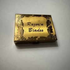 Vintage Gillette “Razor’n Blades” Case w/ Mirror & Sealed Blades –Missing Handle