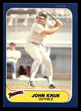 1986 Fleer Update #U-61 John Kruk San Diego Padres MINT NO RESERVE!
