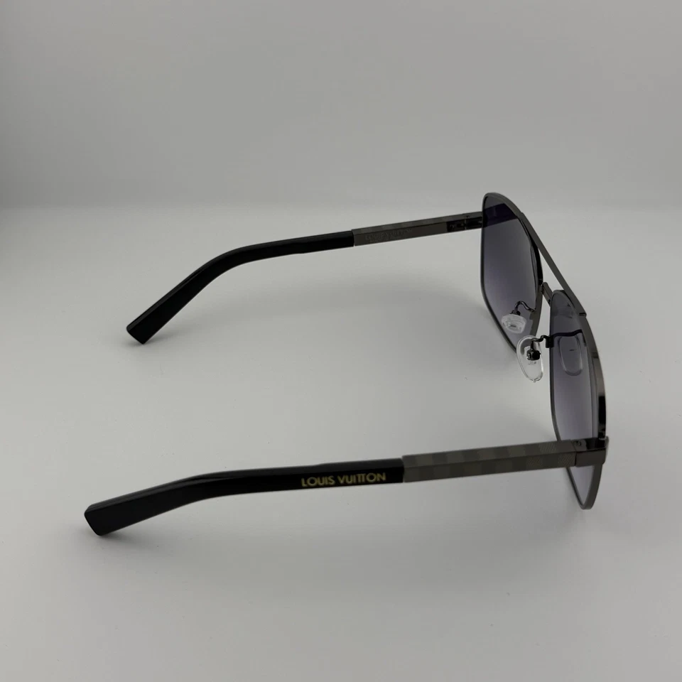 Gafas de sol Louis Vuitton Pilot Attitude Z0259U lentes metálicas/grises usadas auténticas Foto 3 de 4