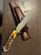 SCHRADE UNCLE HENRY 153UH HUNTING KNIFE WITH WHETSTONE (Original Sheath)