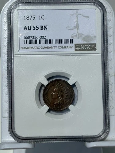 1875-P Indian Head Cent — photo from the most recent tracked eBay sale