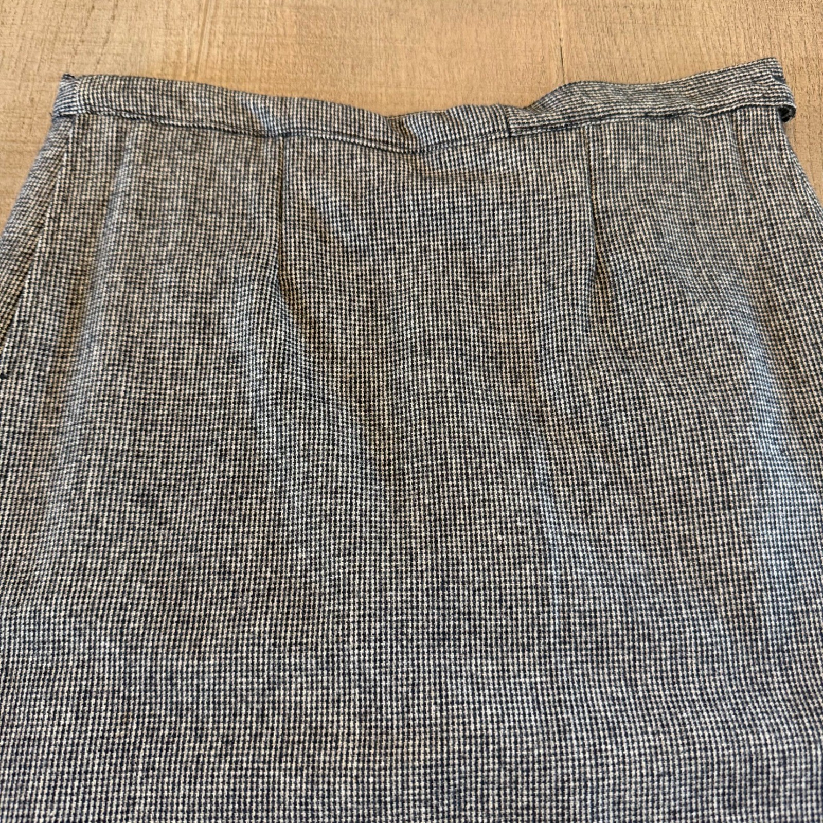 Pendleton Petite Wool Skirt Gray Houndstooth Midi… - image 9