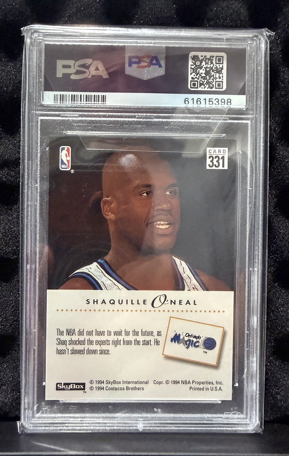 1993 Skybox Premium 🏀 Shaquille O'Neal #331 Future Shock Magic PSA 9 Low Pop! view 2