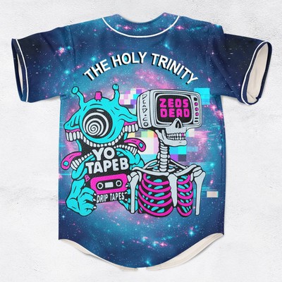 NEW! The holy trinity Zeds Dead Tape B Subtronics rave Baseball Jersey for EDM