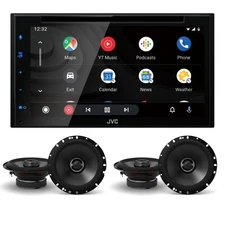 JVC KW-V66BT CarPlay Android Auto Receiver + 2 Pairs S-S65 Coaxial Speakers