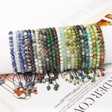 Men Women 6mm Natural Round Gemstone Bead Handmade Beads Bracelets Charm Jewelry