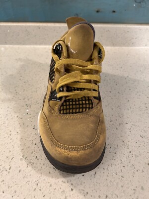Nike Air Jordan 4 Retro PS Shoes 13C Lightning Yellow Kids