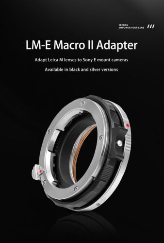 YEENON LM-E Macro II Adapter - Leica M Objektiv auf Sony E Mount Kamera A7 A9 NEX - Bild 2 von 15