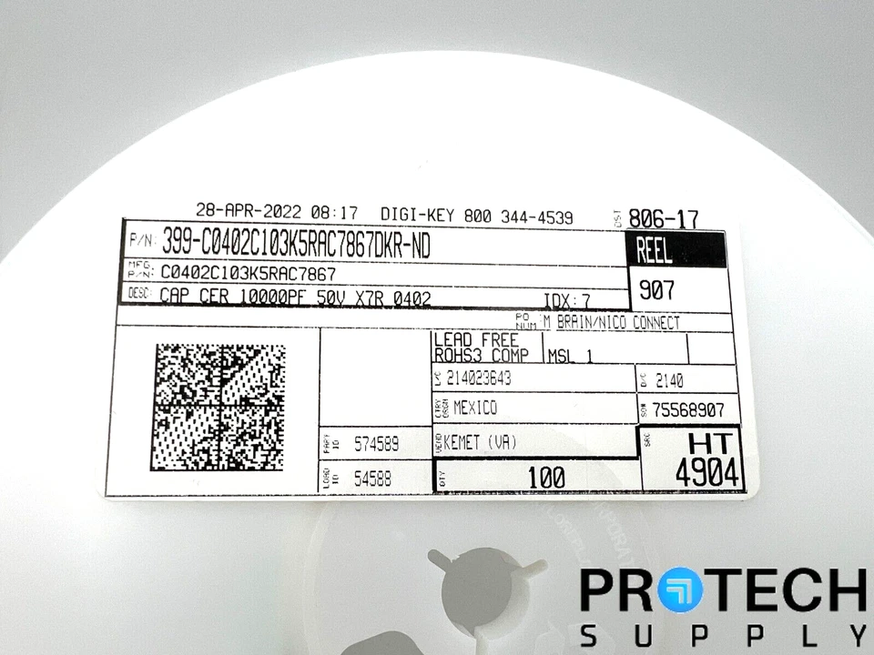 (Aprox 70) Condensador Cerámico Kemet 399-C0402C103K5RAC7867DKR-ND con GARANTÍA Foto 4 de 4