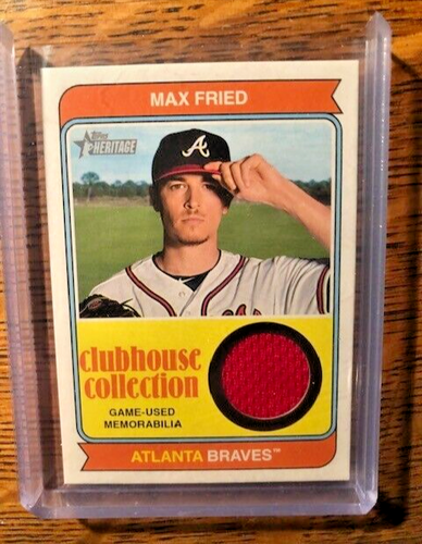 Max Fried-Clubhouse Collection, Relic-2023 Topps Heritage, Card #CCR-MF, Braves - 第 5/16 張圖片