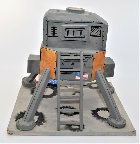 Native American Navajo Delbert Buck Hand Made Wood Carving Space Ship Sculpture - Picture 7 of 12
