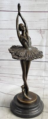 Enchanting Beauty: Miguel Lopez Prima Ballerina Bronze Statue - Tutu Sculpture C
