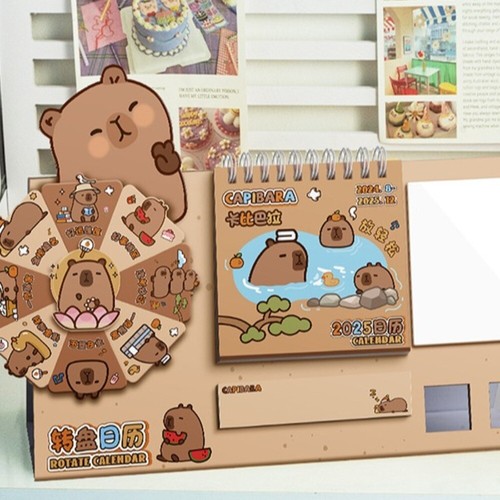 Multi Functional 2025 Calendar New Chiikawa Cartoon Desktop Calendar Office - Picture 12 of 20