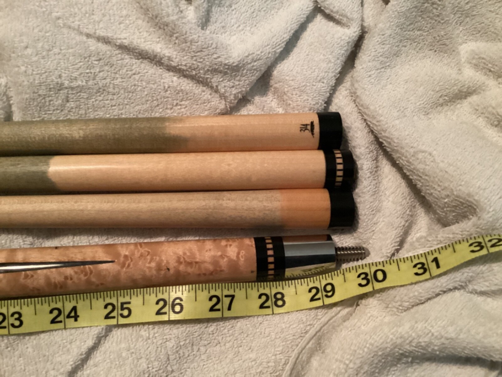 Joss West Bill Stroud 1979 Custom Pool Cue 3 Shaft’s 4 Point