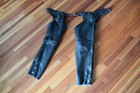 Redline Mens Genuine Skin Leather Motorcycle Chaps Size L Black — photo 5