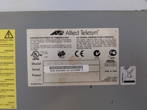 Allied Telesyn At-8024 10 Base-t/ 100 Base-tx Fast Ethernet Switch 100-240vac - Picture 7 of 13