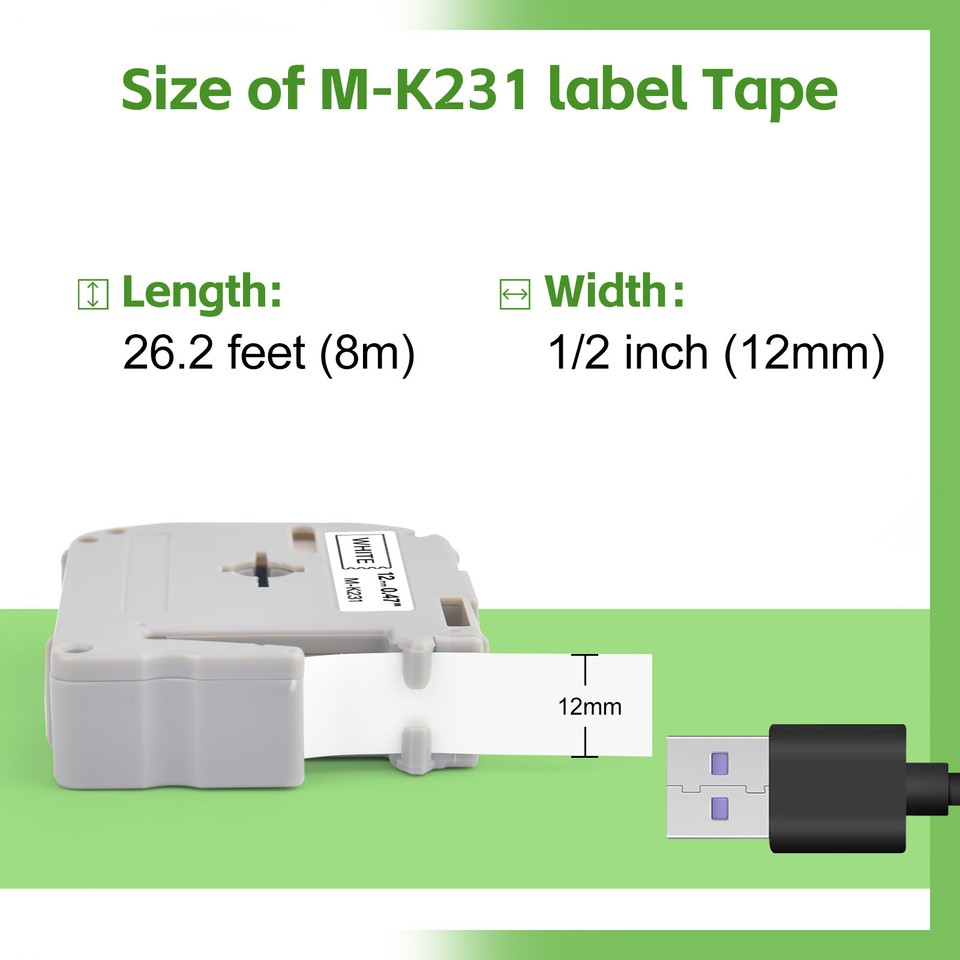 Stampa Etichette Nastri Per Etichette Brother Compatibili - Nero Su Bianco Per Stampanti Nastro Etichette Brother - Foto 9