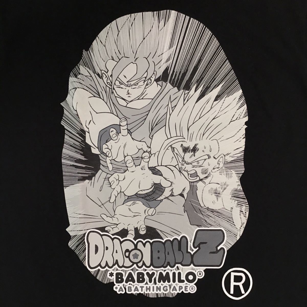 BAPE × Dragon Ball Z BIG APE HEAD T-shirt Black A Bathing Ape Size