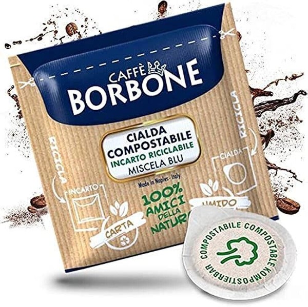 Borbone Cialde Cialde Caffè Espresso - Blu/Blu - Cialde Ese 100 Pezzi-image