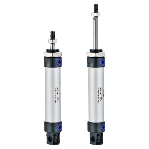 Pneumatic Air Cylinder 20mm Bore 50mm Stroke with Y Connector and Quick Fittings - Picture 4 of 7