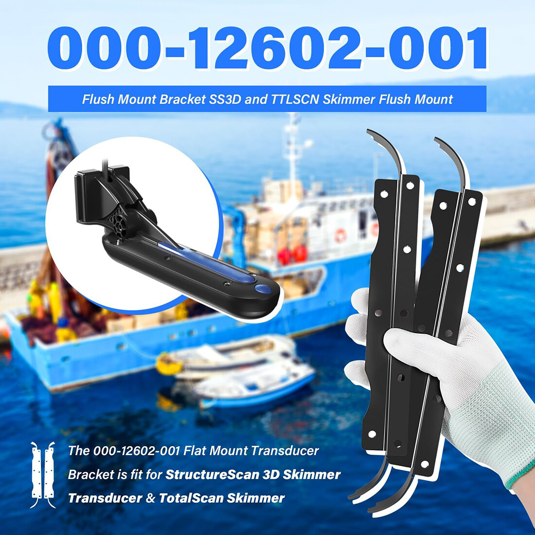 Lowrance StructureScan 3D & TotalScan Skimmer – Trasduttore A Montaggio Incasso Per HDS Carbon/Gen3, Nero, Modello 000-12602-001 - 2